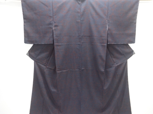 JAPANESE KIMONO / SILK / SHIOZAWA / WOVEN ABSTRACT PATTERN